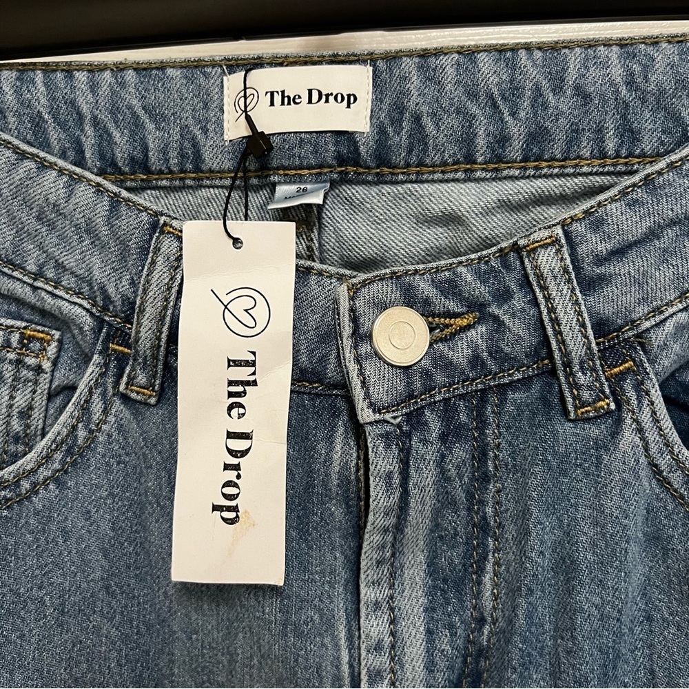 NWT The Drop Women's Montana Light Indigo Cargo Jeans Size 26 - Picture 14 of 14